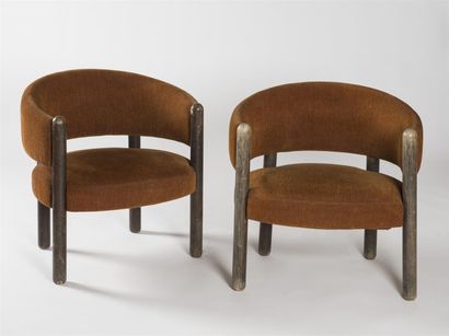 null Dans le goût de NANNA (1923-2005) & JORGEN (1921-1961) DITZEL Paire de fauteuils...