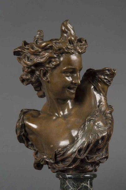 null Jean-Baptiste CARPEAUX (1827 - 1875) "Le génie de la danse" Epreuve en bronze...