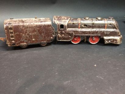 null JEP échelle O, locomotive et son tender Peinture abimée Mécanique