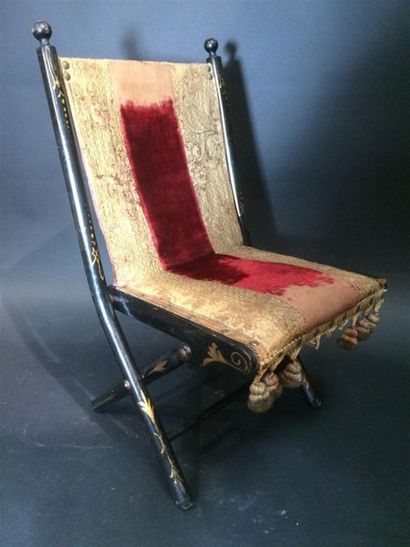null Chaise pliante de poupée époque Napoléon III breveté SGDG
