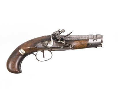 null Pistolet à silex civil avec embouchoir de type militaire. Vers 1790
