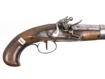 null Pistolet à silex civil avec embouchoir de type militaire. Vers 1790