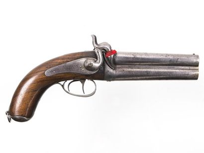 null Pistolet du type 1855 officier d'Etat-major à percussion à 2 canons superposés....