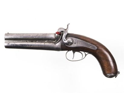 null Pistolet du type 1855 officier d'Etat-major à percussion à 2 canons superposés....