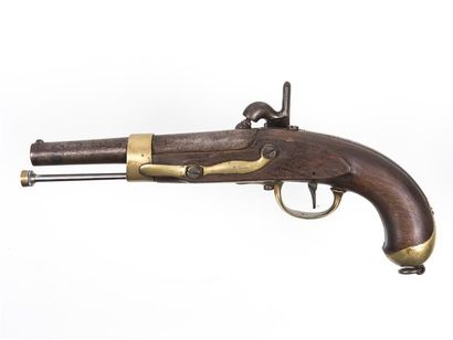 null Pistolet de cavalerie Modèle An 13 modifié 1822 T militairement Baguette non...