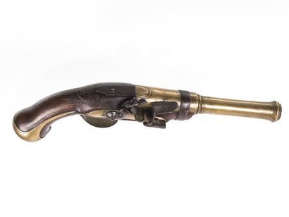 null Pistolet d'officier de marine. Canon tromblonné, fixé par une grenadière anneau...