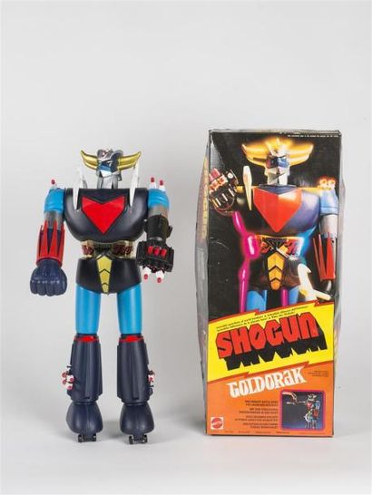 null Goldorak Shogun Mattel 1978 Grande figurine en plastique sur roulettes avec...