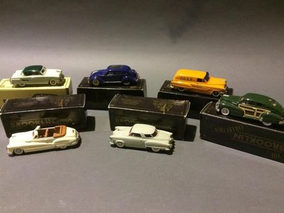 null BROOKLIN MODELS lot de 6 véhicules, made in England: Chrysler Air flow, Buick,...