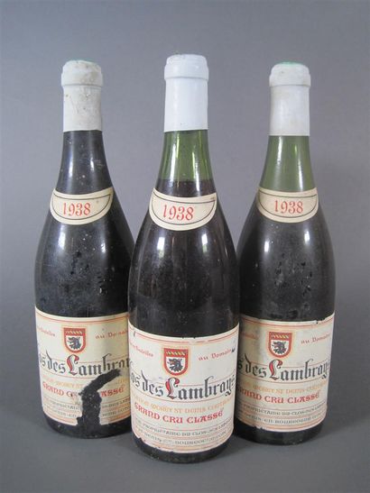 null 3 B CLOS DES LAMBRAYS (Grand Cru) 1 à 3,1; 1 à 4,5 et 1 à 6 cm; 2 e.l.a; 1 e.t.a;...