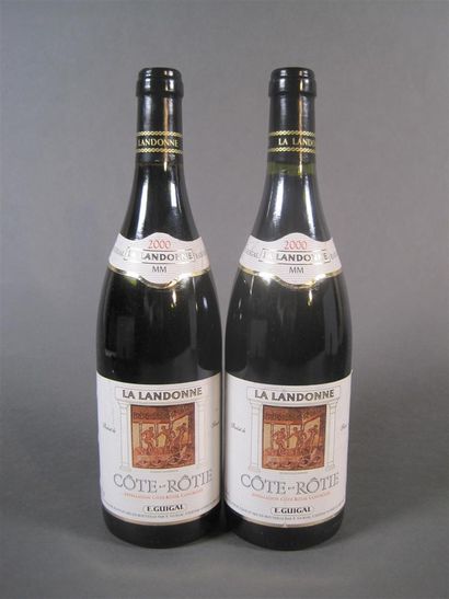 null 2 B COTE ROTIE LA LANDONNE (quelques marques étiquettes) Guigal 2000