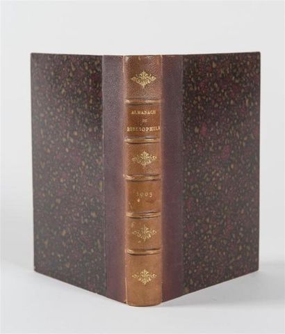 null ALMANACH DU BIBLIOPHILE POUR L'ANNEE 1903, Paris, Edouard Pelletan, 1905. In-4°.
Demi-chagrin...