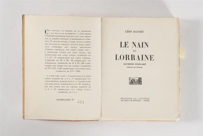 null DAUDET (Léon), LE NAIN DE LORRAINE, Paris, Les Editions du Capitole, 1930. In-8°,...