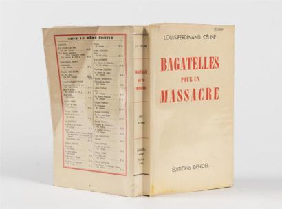 null CELINE (Louis-Ferdinand), BAGATELLES POUR UN MASSACRE, Paris, Denoël, 1938....