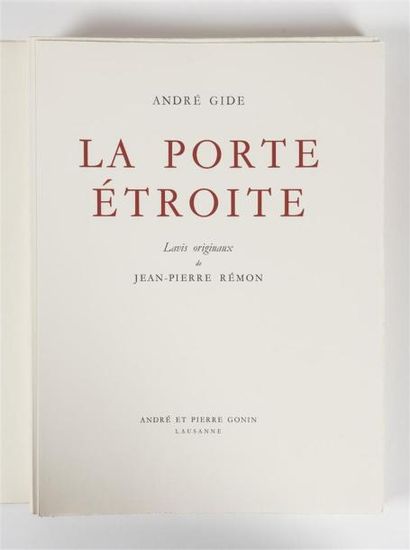 null GIDE (André), LA PORTE ETROITE, Lausanne, André et Pierre Gonin, 1958.
Non relié,...