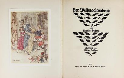 null DICKENS (Charles). Der Weihnachtsabend. Zürich, Rascher, 1917. In-8, cartonnage...