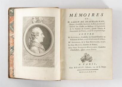 null BEAUMARCHAIS (Pierre-Augustin CARON de), MEMOIRES, Paris, Ruault, 1774 [1773-1776]....