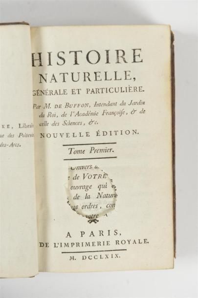 null BUFFON, HISTOIRE NATURELLE, GENERALE ET PARTICULIERE, Paris, Imprimerie Royale,...