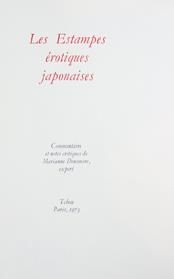 null DENSMORE (Marianne). Les Estampes érotiques Japonaises. Paris, Tchou, 1973....