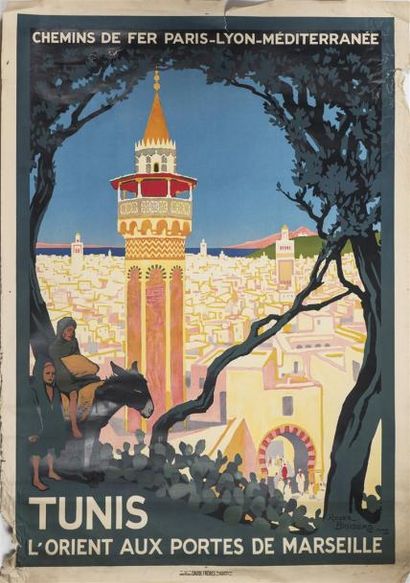 null Roger BRODERS (1883-1953) Affiche Tunis, l'orient Imprimerie Daude frères. Circa...
