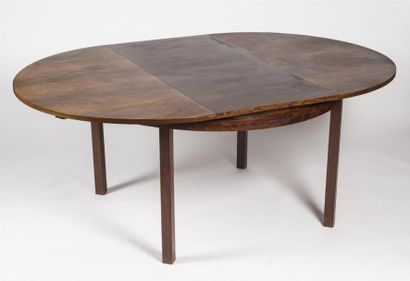 null Alfred HENDRICKX (né en 1931) Table de salle à manger de forme ronde en palissandre...