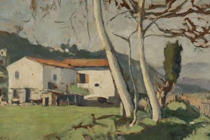 null Hippolyte TAVERNIER (1884-1957)
Paysage de Provence 
Huile sur carton
Signé...