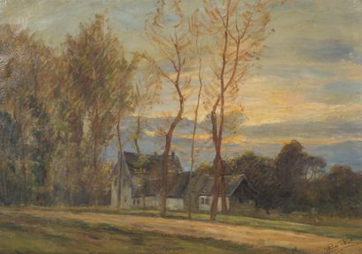 null Charles PIOT (1886-1972)
paysage au crépuscule, huile sur toile
Signé en bas...
