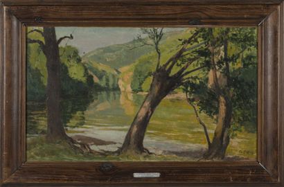 null Charles JAFFEUX (1902-1941)
La Sioule près de Menat
huile sur panneau
36 x 61...