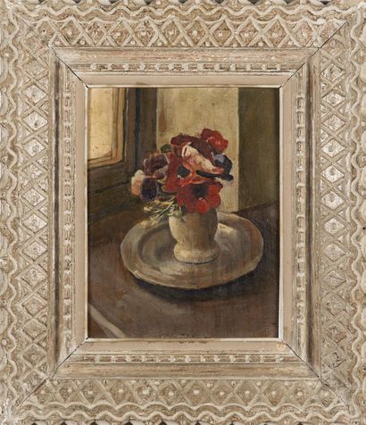 null Hippolyte TAVERNIER (1884-1957)
Bouquet d'Anémones 
huile sur panneau 
ns, titré...