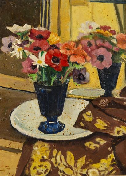 null Hippolyte TAVERNIER (1884-1957)
Bouquet de fleurs, 
huile sur toile encadré
Signé...