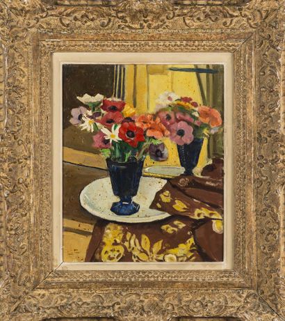 null Hippolyte TAVERNIER (1884-1957)
Bouquet de fleurs, 
huile sur toile encadré
Signé...
