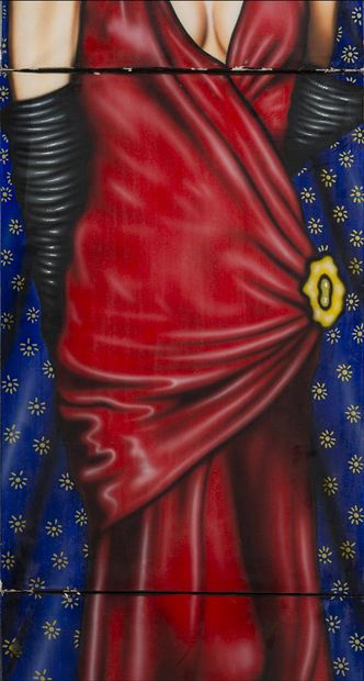 null Jean-Paul BOCAJ (1949)
"Femme en robe du soir rouge"
65X38 (chaque panneau)...