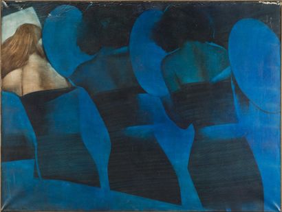 null Ares ANTOYAN (1955)
"Femmes à travers le bleu de la nuit"
98 x 131 cm