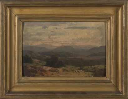 null Paul Antoine PONTHUS-CINIER (1812-1885)
Vue des monts du lyonnais
Huile sur...