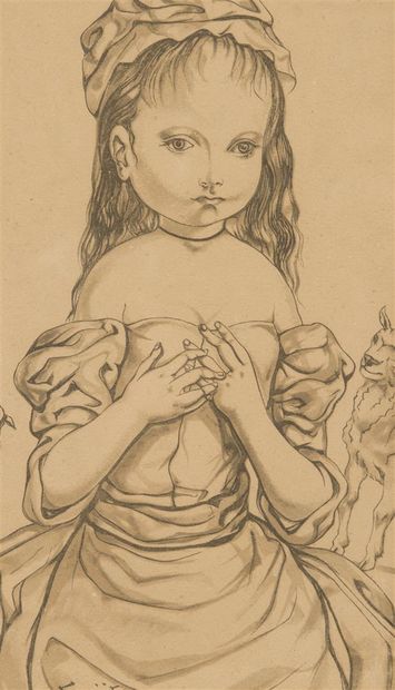 null Tsuguharu FOUJITA (1886-1968)
Jeune fille
Lithographie sur papier Japon
(sans...