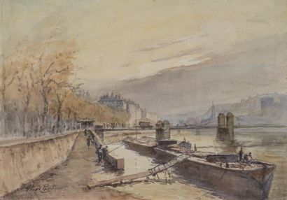 null Henri PROST (1936)
Les quais de Saône vues de la passerelle du palais de justice
Aquarelle...