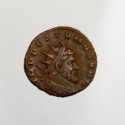 null POSTUME (260-269) Antoninien de billon (Milan) Av/ IMP POSTUMUS AVG Rv/ FIDES....