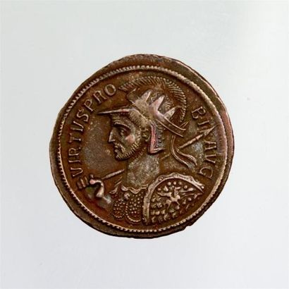 null PROBUS (276-282) Antoninien de billon (Ticinum) A/ VIRTUS PROBI AVG R/ CONSERVAT...