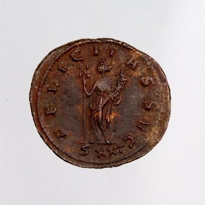 null PROBUS (276-282) Antoninien de billon (Ticinum) A/ VIRTUS PROBI AVG R/ FELICITAS...