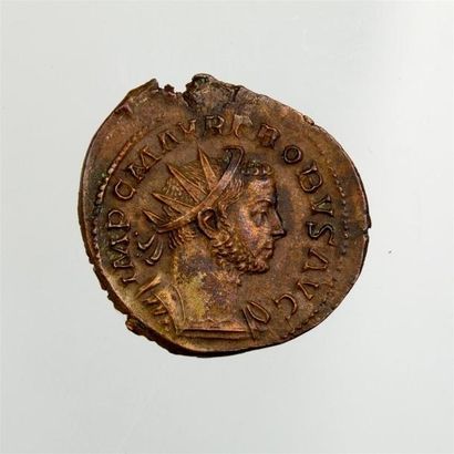 null PROBUS (276-282) Antoninien de billon (Lyon) A/ IMP C MAVR PROBUS AVG R/ VIRTUS...
