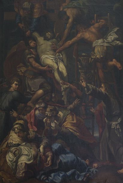 null D'après Daniele da Volterra RICCIARELLI
La déposition du Christ 
Huile sur toile
76...