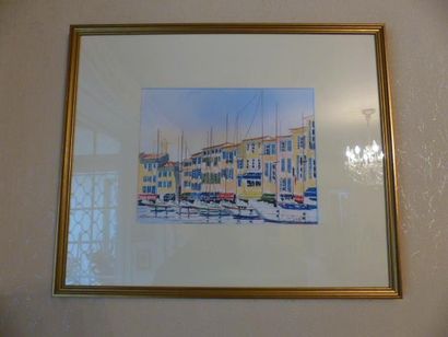 null Saint Tropez, aquarelle 22x29 cm