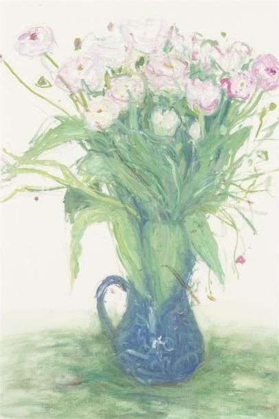 null Jacques TRUPHEMUS (Grenoble né en 1922) Bouquet d'anémones Huile sur toile....