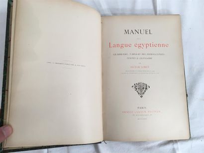 null LAURET manuel de langue égyptienne un volume in 8 demi reliure Ernest LEROUX...