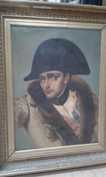 null Napoléon Bonaparte, portrait d'après GROS
Huile sur panneau
43.5 x 60 cm