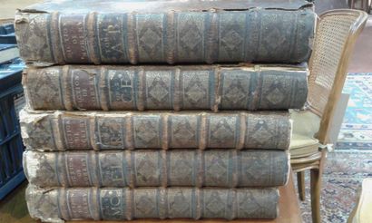null MORERI Dictionnaire en cinq volumes
in Folio, reliure en veau marbré (défauts...