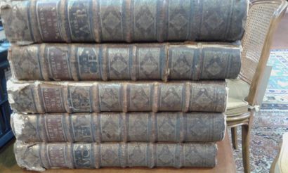 null MORERI Dictionnaire en cinq volumes
in Folio, reliure en veau marbré (défauts...
