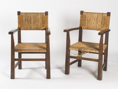 null FRANCIS JOURDAIN (1876-1958) Dans le goût de,
Paire de fauteuils à structure...