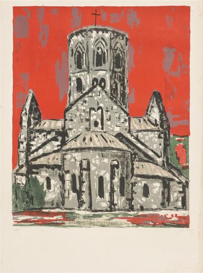 null Jean COUTY (1907-1991)
Eglise romane, 1966
Lithographie couleur sur papier velin
Signée...