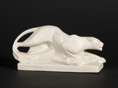null Charles LEMANCEAU (1905-1980) Attribuée à
Lionne
Epreuve en céramique blanche...