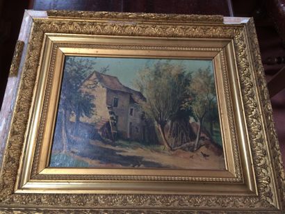 null Maison, huile sur toile